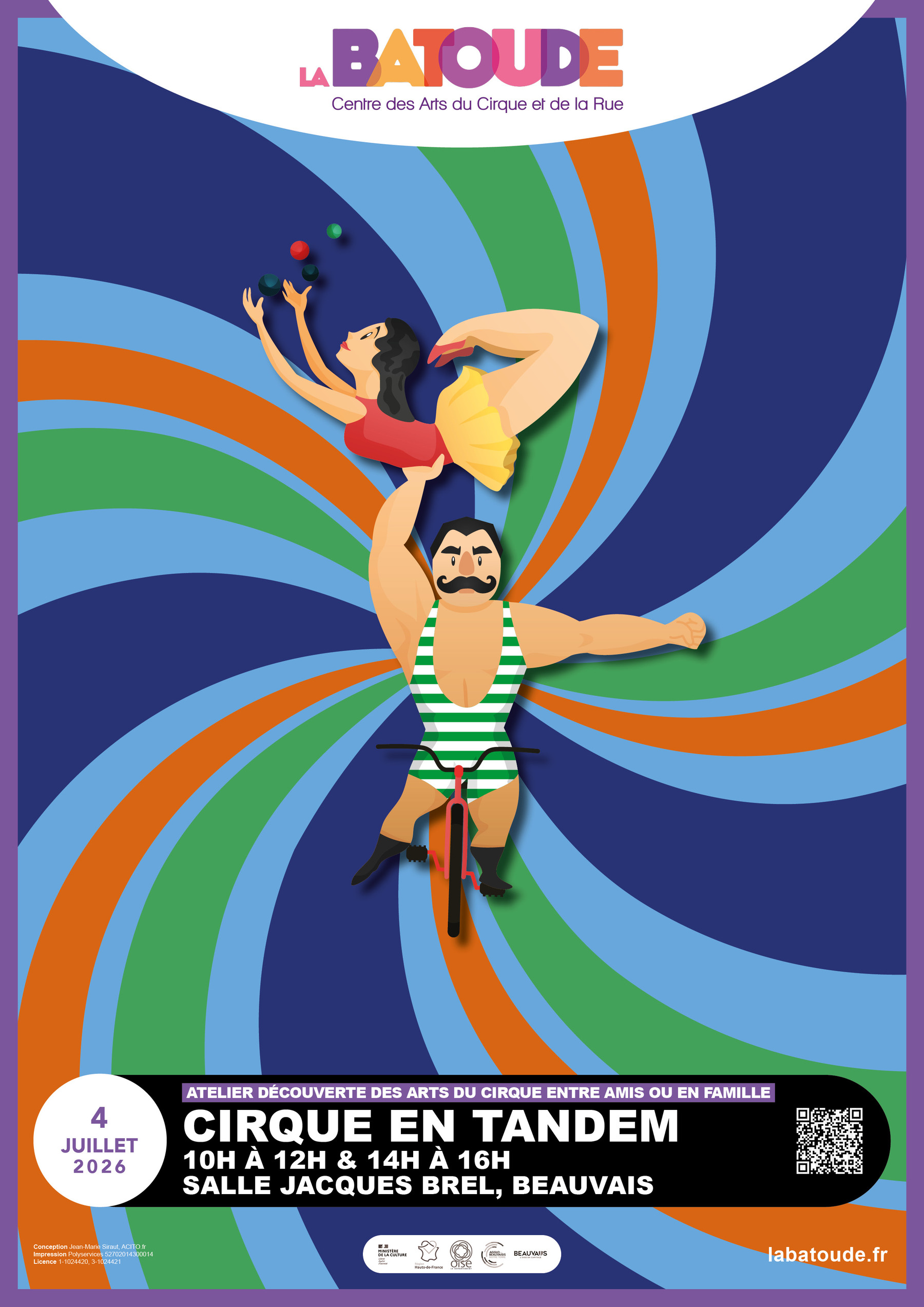 Cirque en Tandem juillet 2026 - La Batoude, centre des arts du cirque et de la rue