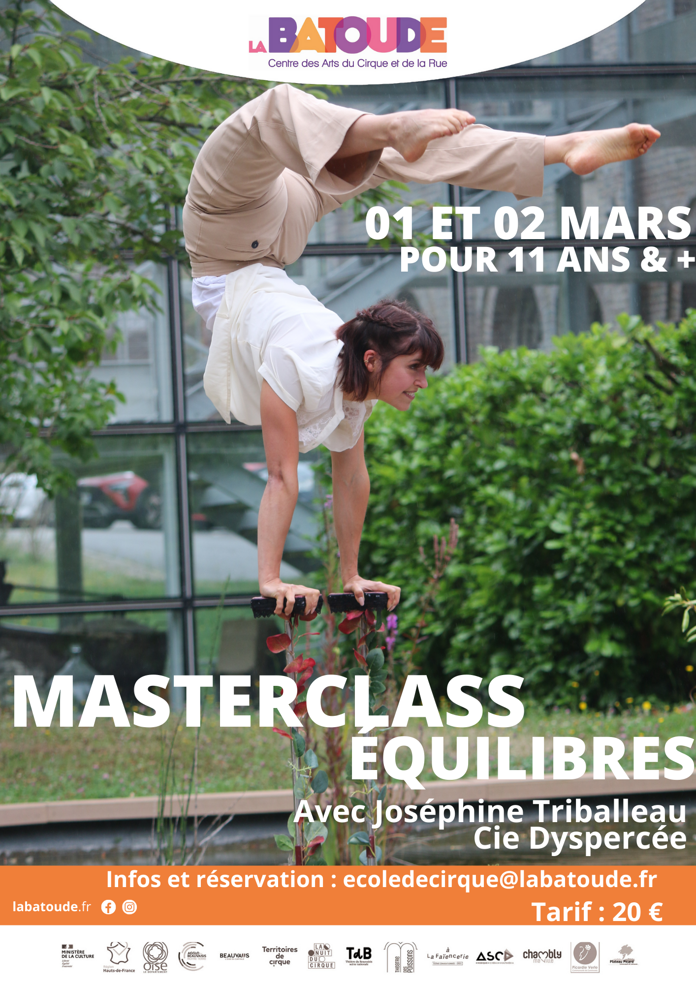 Masterclass Equilibre sur mains - La Batoude, centre des arts du cirque et de la rue