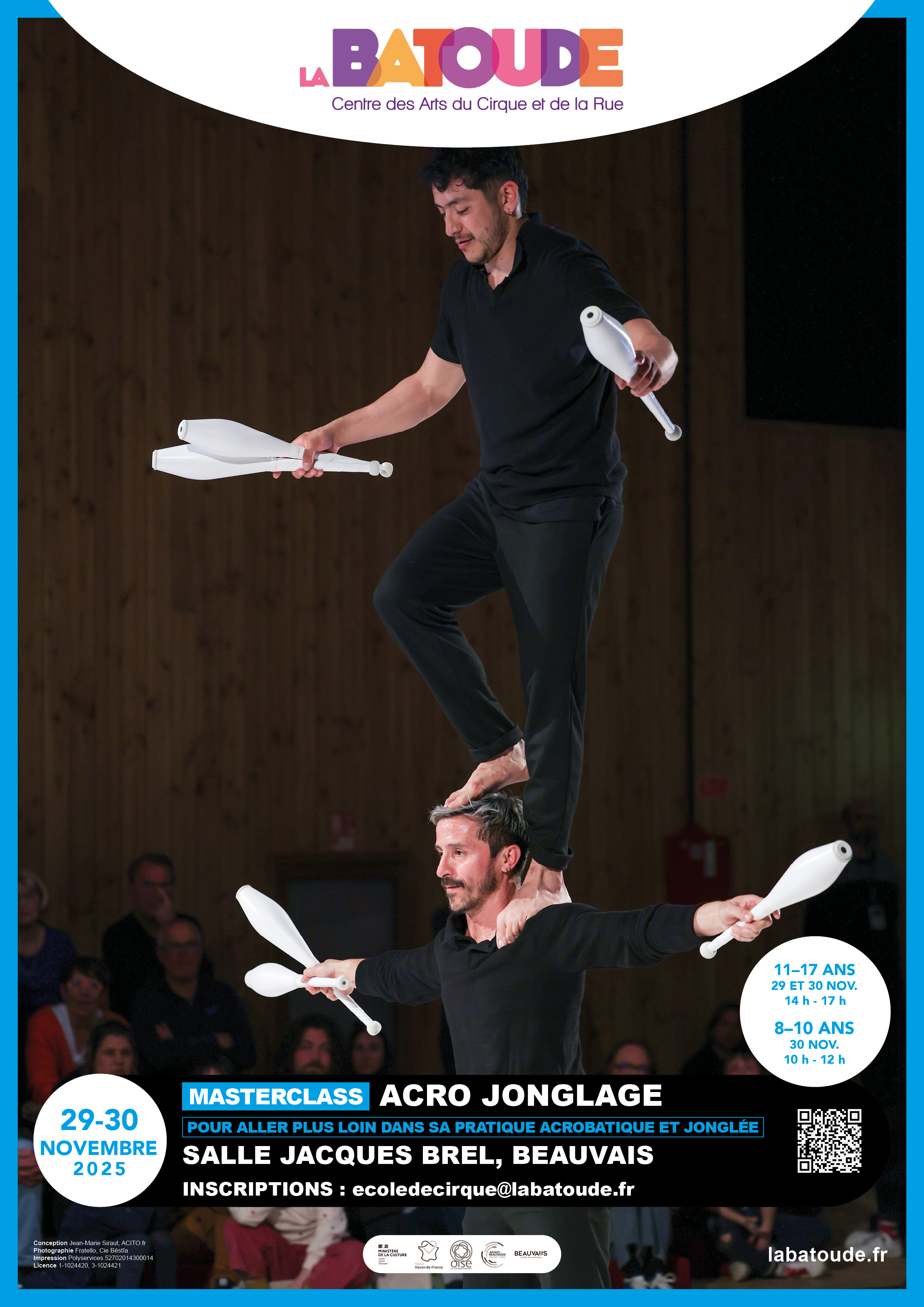 Masterclass Acro jonglage - La Batoude, centre des arts du cirque et de la rue